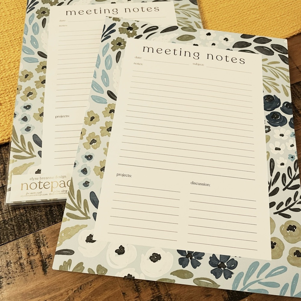 Meeting Note Pad